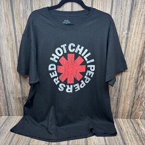 Red Hot Chili Peppers Black Graphic T Shirt Men's 2XL